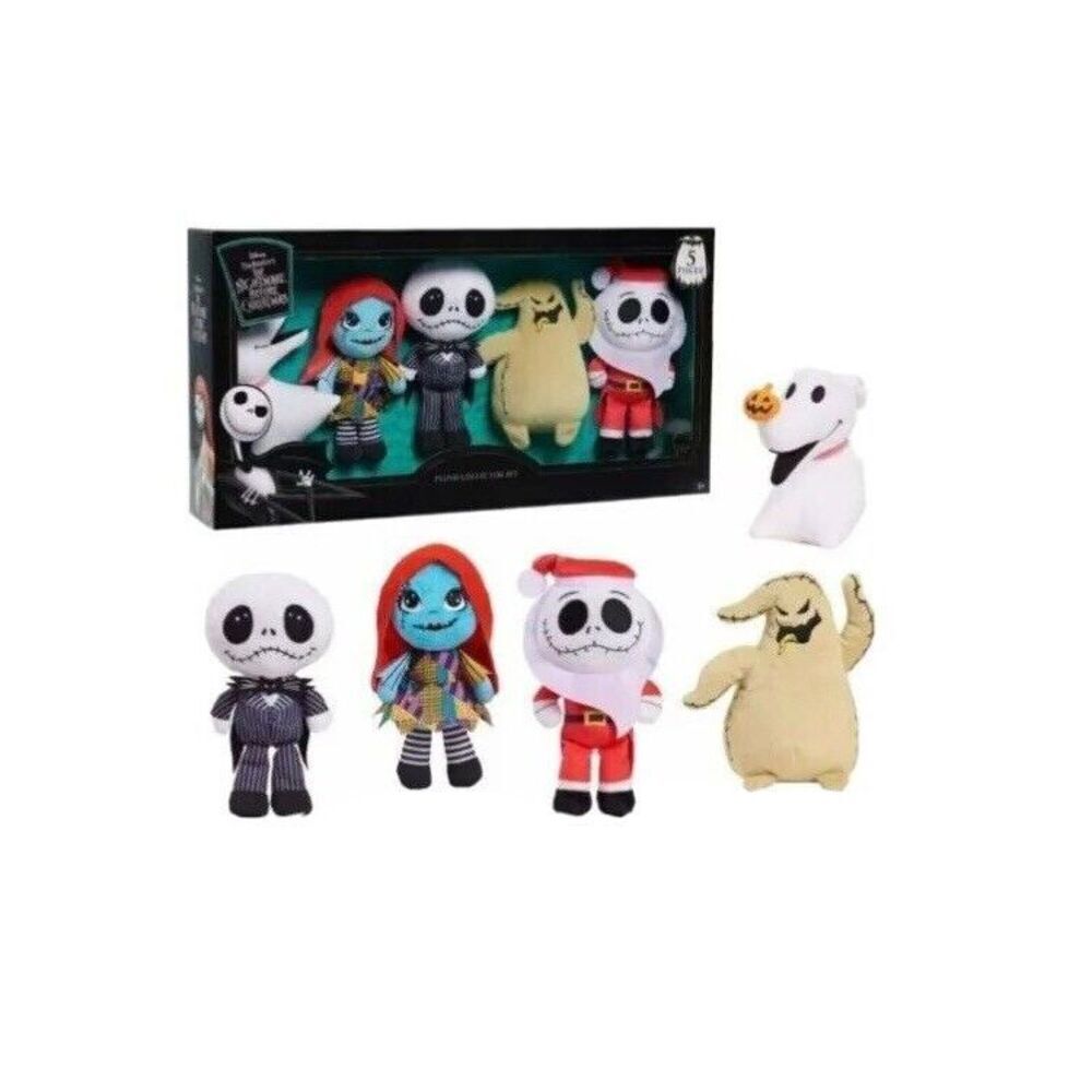 Disney Tim Burton's The Nightmare Before Christmas 5 Plush Collector Set